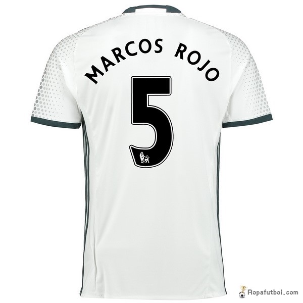Camiseta Manchester United Replica Tercera Ropa Marcos Rojo 2016/17 Blanco